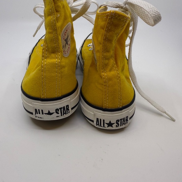 Converse Chuck Taylor All Star High Top Yellow Big Kids Size 4 - Picture 6 of 7